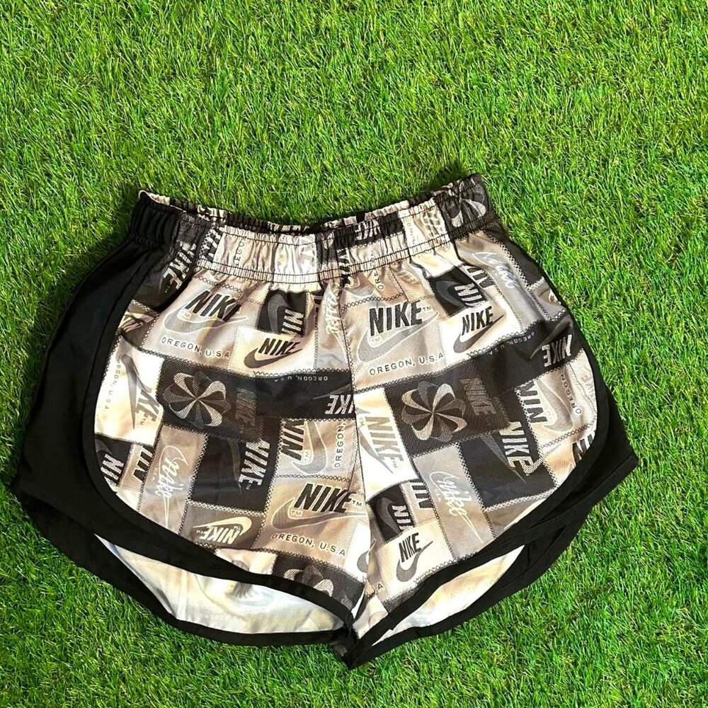 Women’s Nike Black and Grey All Over Print Shorts